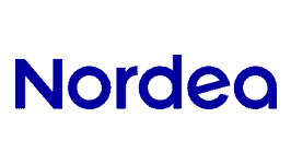 Nordea Forsikring logo blå tekst